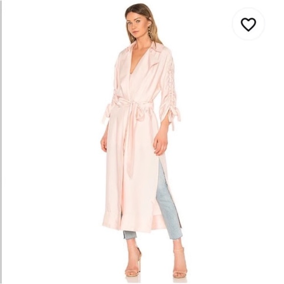 RARE Like New Designer CINQ à SEPT Blush Pink Women's Duster Aziza Jacket| XS/S - Picture 3 of 14